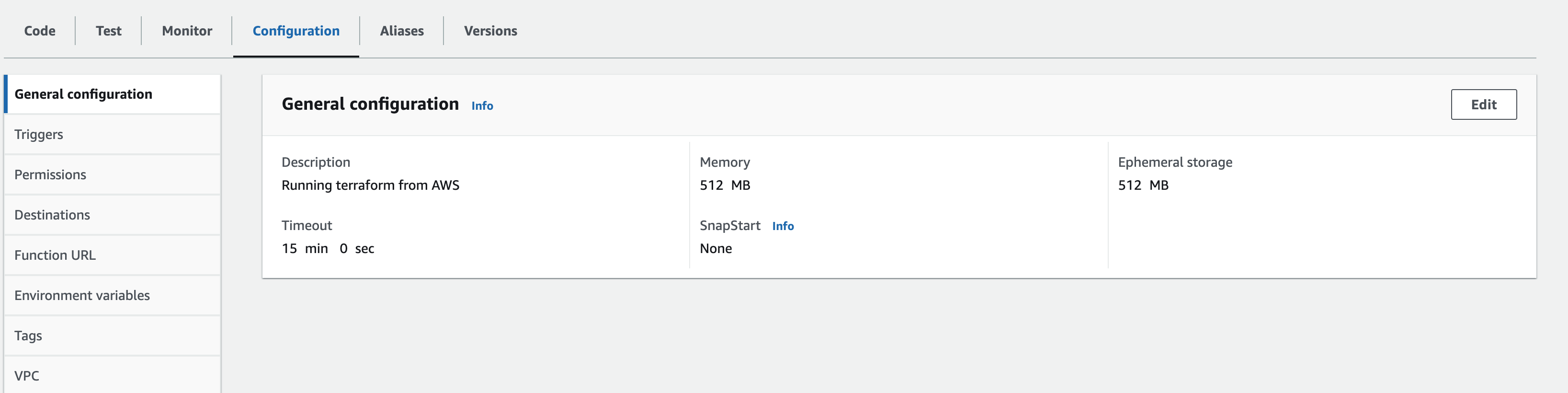 Update Lambda Config